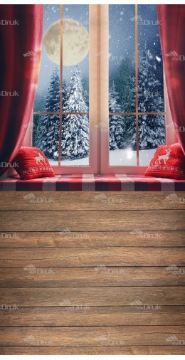 Tło fotograficzne BN_102 okna, Boże Narodzenie, deski